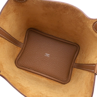 エルメス HERMES ピコタンロック 18 PM ゴールド トリヨンクレマンス ハンドバッグ シルバー金具 新品 未使用 茶 2026年製
