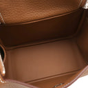 エルメス HERMES リンディ2 ミニ 20 ゴールド トリヨンクレマンス ショルダーバッグ シルバー金具 茶 2026年製