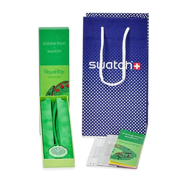 腕時計 スウォッチ swatch オーデマピゲ ロイヤルポップ グリーン エイト SSX03G100N 手巻き メンズ 未使用 バイオセラミック コラボ