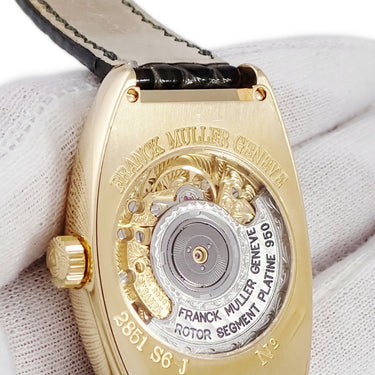 腕時計 フランクミュラー FRANCK MULLER トノウカーベックス 2851S6J 自動巻き メンズ OH済 K18YG無垢 スモールセコンド ギョーシェ