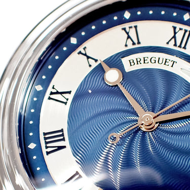腕時計 ブレゲ BREGUET マリーン II ラージデイト 5817ST/Y2/SV0 自動巻き メンズ OH済 ブルー ローマン ギョーシェ コインエッジ