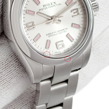 腕時計 ロレックス ROLEX オイスターパーペチュアル 176200 ランダム番 自動巻き レディース ランダム番 シルバー ピンクバーインデックス