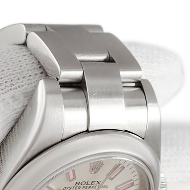 腕時計 ロレックス ROLEX オイスターパーペチュアル 176200 ランダム番 自動巻き レディース ランダム番 シルバー ピンクバーインデックス