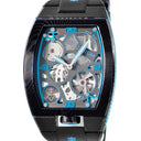 腕時計 コルム CORUM ラボ 01 リミテッドエディション 410.100.43/F371 BL01 自動巻き メンズ ダマスカス鋼 スケルトン 水色 限定
