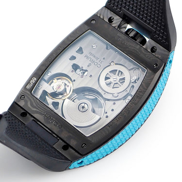 腕時計 コルム CORUM ラボ 01 リミテッドエディション 410.100.43/F371 BL01 自動巻き メンズ ダマスカス鋼 スケルトン 水色 限定