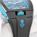 腕時計 コルム CORUM ラボ 01 リミテッドエディション 410.100.43/F371 BL01 自動巻き メンズ ダマスカス鋼 スケルトン 水色 限定