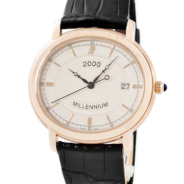 腕時計 オーデマピゲ AUDEMARS PIGUET ミレネリー 2000年記念モデル 15106OR/O/0067CR/01 自動巻き メンズ K18RG無垢 デイト ギョーシェ 限定