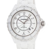 腕時計 シャネル CHANEL J12 42MM H2981 自動巻き メンズ 白 ホワイト セラミック 逆回転防止ベゼル デイト アラビア