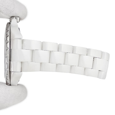 腕時計 シャネル CHANEL J12 42MM H2981 自動巻き メンズ 白 ホワイト セラミック 逆回転防止ベゼル デイト アラビア