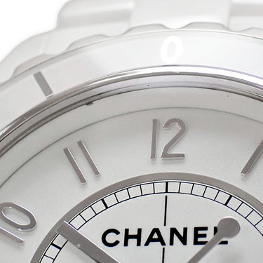 腕時計 シャネル CHANEL J12 42MM H2981 自動巻き メンズ 白 ホワイト セラミック 逆回転防止ベゼル デイト アラビア