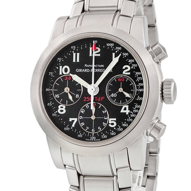 腕時計 ジラールペルゴ GIRARD PERREGAUX フェラーリ クロノグラフ F250 GT TdF 80900.1.11.6056 自動巻き メンズ OH済 ブラック コラボ