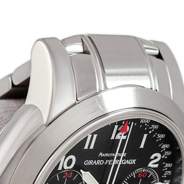 腕時計 ジラールペルゴ GIRARD PERREGAUX フェラーリ クロノグラフ F250 GT TdF 80900.1.11.6056 自動巻き メンズ OH済 ブラック コラボ