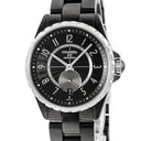 腕時計 シャネル CHANEL J12-365 H3836 自動巻き メンズ ブラック ギョーシェ デイト アラビア スモールセコンド J12