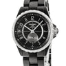 腕時計 シャネル CHANEL J12-365 H3836 自動巻き メンズ ブラック ギョーシェ デイト アラビア スモールセコンド J12