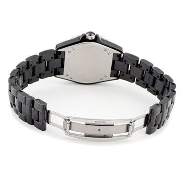 腕時計 シャネル CHANEL J12-365 H3836 自動巻き メンズ ブラック ギョーシェ デイト アラビア スモールセコンド J12
