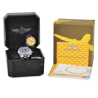 腕時計 ブライトリング BREITLING B-2 プロフェッショナル A42362 自動巻き メンズ ブルー クロノグラフ 回転ベゼル デイト