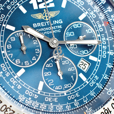 腕時計 ブライトリング BREITLING B-2 プロフェッショナル A42362 自動巻き メンズ ブルー クロノグラフ 回転ベゼル デイト
