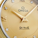 腕時計 オメガ OMEGA デ ヴィル プレステージ 424.20.27.60.58.001 クオーツ レディース K18YG×SS コンビ 純正ダイヤ ローマン
