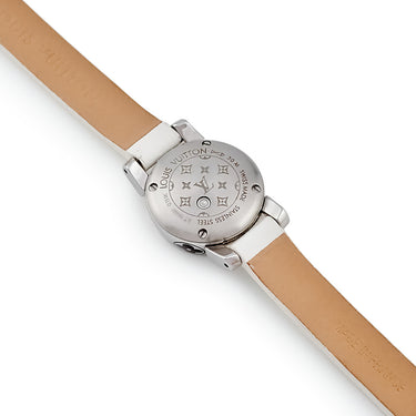 腕時計 ルイヴィトン LOUIS VUITTON タンブール ビジュ ノワール Q151K1 クオーツ レディース 純正ダイヤ グレー モノグラム フラワー