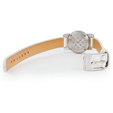 腕時計 ルイヴィトン LOUIS VUITTON タンブール ビジュ ノワール Q151K1 クオーツ レディース 純正ダイヤ グレー モノグラム フラワー