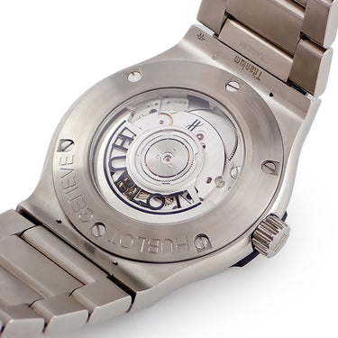 腕時計 ウブロ HUBLOT クラシックフュージョン チタニウム フルパヴェ 542.NX.9010.NX.3704 自動巻き メンズ 純正ダイヤ デイト