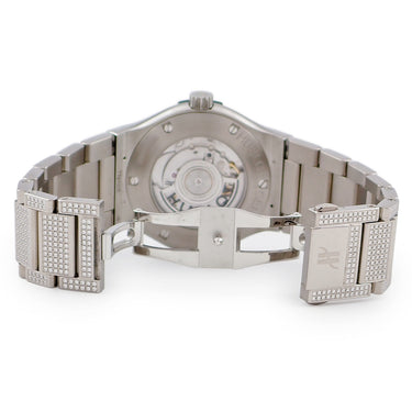 腕時計 ウブロ HUBLOT クラシックフュージョン チタニウム フルパヴェ 542.NX.9010.NX.3704 自動巻き メンズ 純正ダイヤ デイト