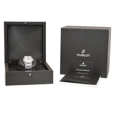 腕時計 ウブロ HUBLOT クラシックフュージョン チタニウム フルパヴェ 542.NX.9010.NX.3704 自動巻き メンズ 純正ダイヤ デイト