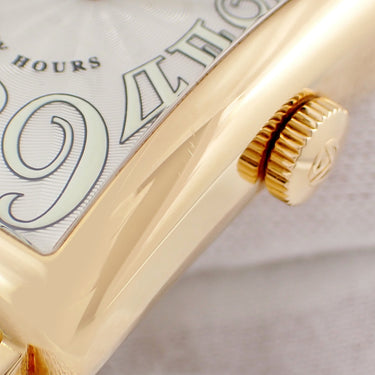 腕時計 フランクミュラー FRANCK MULLER ロングアイランド クレイジーアワーズ 1200CH 4N 自動巻き メンズ K18PG無垢 青針 ギョーシェ