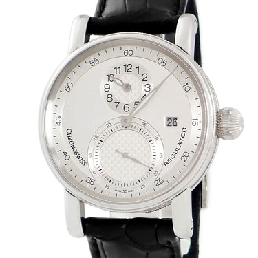 腕時計 クロノスイス CHRONOSWISS シリウス レギュレーター クラシック CH-8733-SI 自動巻き メンズ シルバー デイト コインエッジ