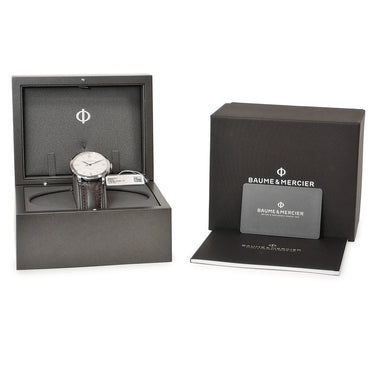 腕時計 ボーム&メルシエ BAUME&MERCIER クラシマ オートマティック M0A10214 自動巻き メンズ 未使用 シルバー 青針 デイト ローマン バー