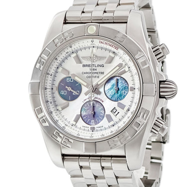 腕時計 ブライトリング BREITLING クロノマット 44 AB0110 A011AJLPA 自動巻き メンズ ホワイト シェル 逆回転防止ベゼル 日本限定