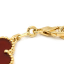 ヴァンクリーフアーペル Van Cleef & Arpels ヴィンテージアルハンブラ VCARD35500 レッド×イエローゴールド K18YG カーネリアン ブレスレット 750YG 18金 カーネリアン 5モチーフ
