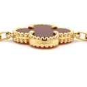 ヴァンクリーフアーペル Van Cleef & Arpels ヴィンテージアルハンブラ VCARD35500 レッド×イエローゴールド K18YG カーネリアン ブレスレット 750YG 18金 カーネリアン 5モチーフ