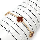 ヴァンクリーフアーペル Van Cleef & Arpels ヴィンテージアルハンブラ VCARD35500 レッド×イエローゴールド K18YG カーネリアン ブレスレット 750YG 18金 カーネリアン 5モチーフ
