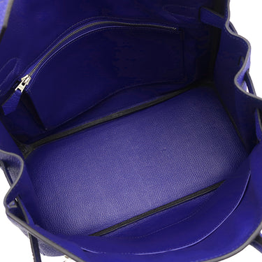 エルメス HERMES バーキン30 ブルーエレクトリック トゴ ハンドバッグ シルバー金具 青