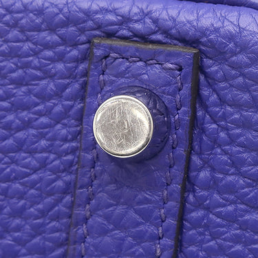 エルメス HERMES バーキン30 ブルーエレクトリック トゴ ハンドバッグ シルバー金具 青