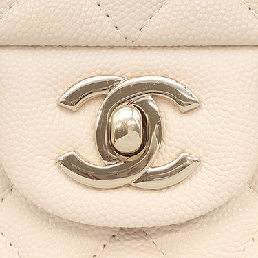 シャネル CHANEL マトラッセ 23 Wチェーン A01113 アイボリー キャビアスキン ショルダーバッグ ゴールド金具 ダブルフラップ