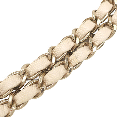 シャネル CHANEL マトラッセ 23 Wチェーン A01113 アイボリー キャビアスキン ショルダーバッグ ゴールド金具 ダブルフラップ