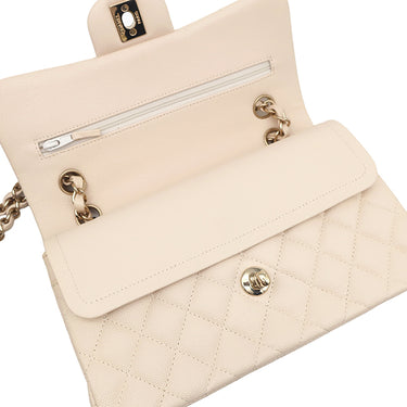 シャネル CHANEL マトラッセ 23 Wチェーン A01113 アイボリー キャビアスキン ショルダーバッグ ゴールド金具 ダブルフラップ