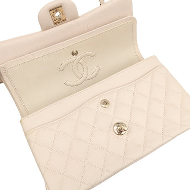 シャネル CHANEL マトラッセ 23 Wチェーン A01113 アイボリー キャビアスキン ショルダーバッグ ゴールド金具 ダブルフラップ