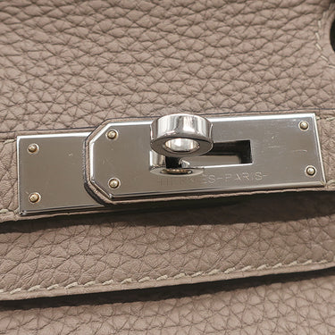 エルメス HERMES バーキン30 グリアスファルト トゴ ハンドバッグ シルバー金具 グレージュ