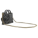 シャネル CHANEL ミニ ボウ バッグ リボン AS5849 ブラック デニム ショルダーバッグ ヴィンテージ金具 デニム チェーンショルダー