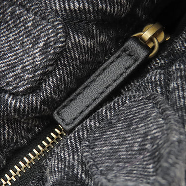 シャネル CHANEL ミニ ボウ バッグ リボン AS5849 ブラック デニム ショルダーバッグ ヴィンテージ金具 デニム チェーンショルダー