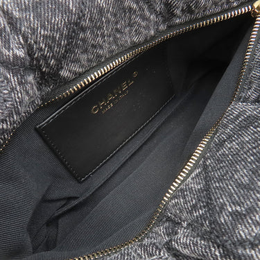 シャネル CHANEL ミニ ボウ バッグ リボン AS5849 ブラック デニム ショルダーバッグ ヴィンテージ金具 デニム チェーンショルダー