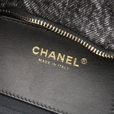 シャネル CHANEL ミニ ボウ バッグ リボン AS5849 ブラック デニム ショルダーバッグ ヴィンテージ金具 デニム チェーンショルダー