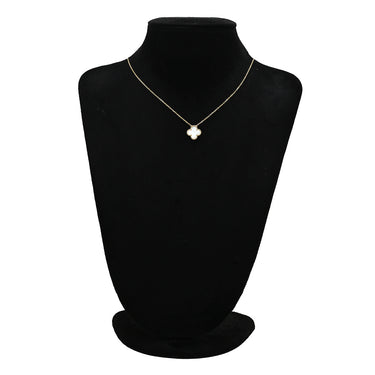 ヴァンクリーフアーペル Van Cleef & Arpels ヴィンテージ アルハンブラ ペンダント VCARA45900 パールホワイト×イエローゴールド K18YG マザーオブパール ネックレス 白 750 18K YG シェル