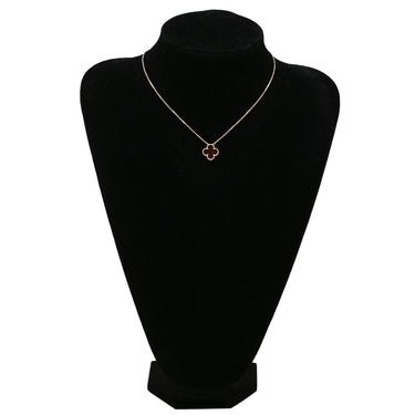 ヴァンクリーフアーペル Van Cleef & Arpels ヴィンテージ アルハンブラ ペンダント VCARD38500 レッド×イエローゴールド K18YG カーネリアン ネックレス Au750 18K 赤 カーネリアン