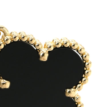 ヴァンクリーフアーペル Van Cleef & Arpels ヴィンテージ アルハンブラ VCARA41300 ブラック×イエローゴールド K18YG オニキス ブレスレット 5モチーフ YG 18K オニキス