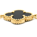 ヴァンクリーフアーペル Van Cleef & Arpels ヴィンテージ アルハンブラ VCARA41300 ブラック×イエローゴールド K18YG オニキス ブレスレット 5モチーフ YG 18K オニキス