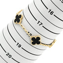 ヴァンクリーフアーペル Van Cleef & Arpels ヴィンテージ アルハンブラ VCARA41300 ブラック×イエローゴールド K18YG オニキス ブレスレット 5モチーフ YG 18K オニキス